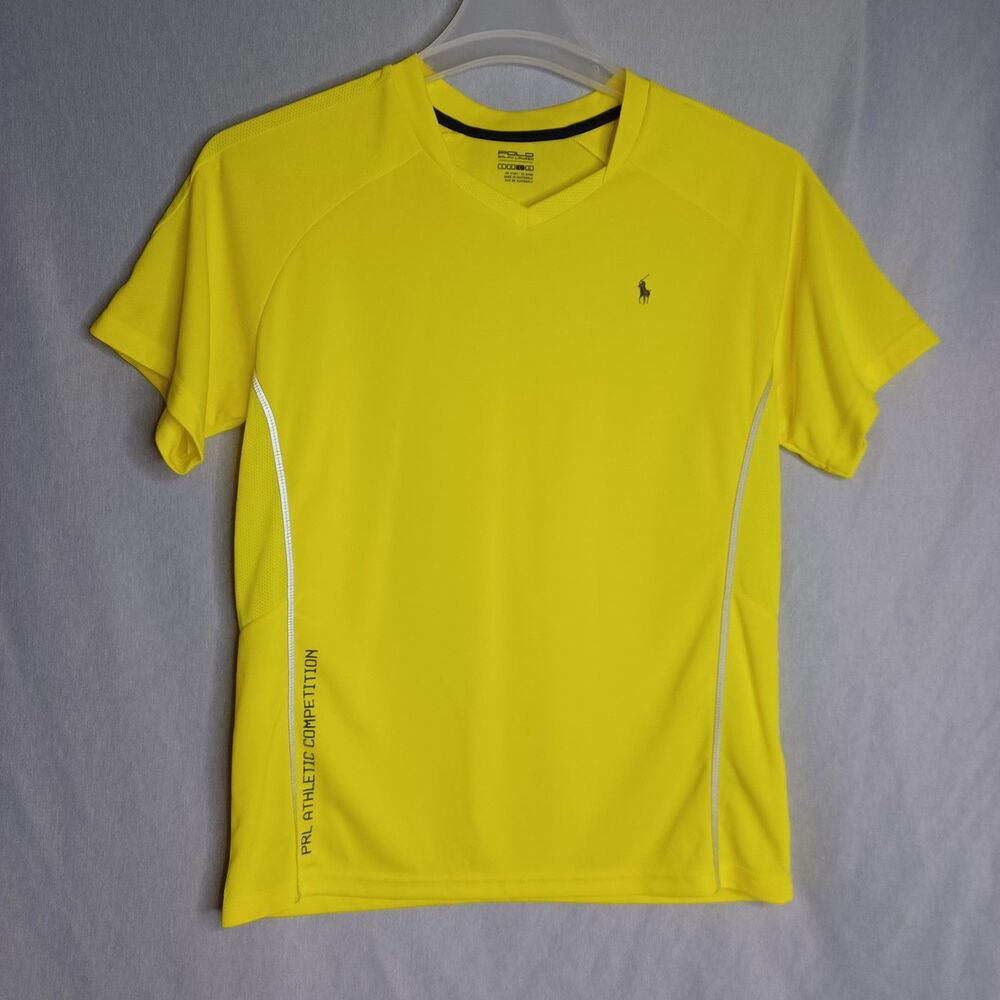 Polo Ralph Lauren Top Womens Large Yellow Athletic Performance Workout Running